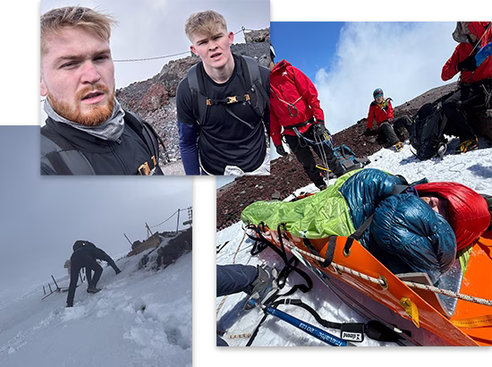 The mountain in Japan where the brothers were stranded