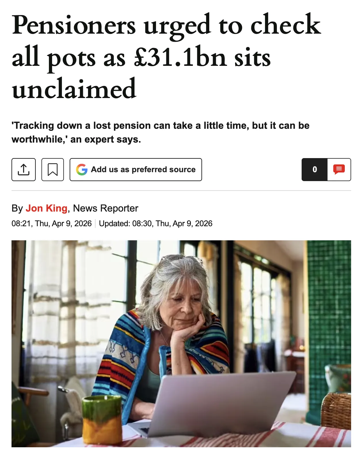 BBC pensions coverage placement